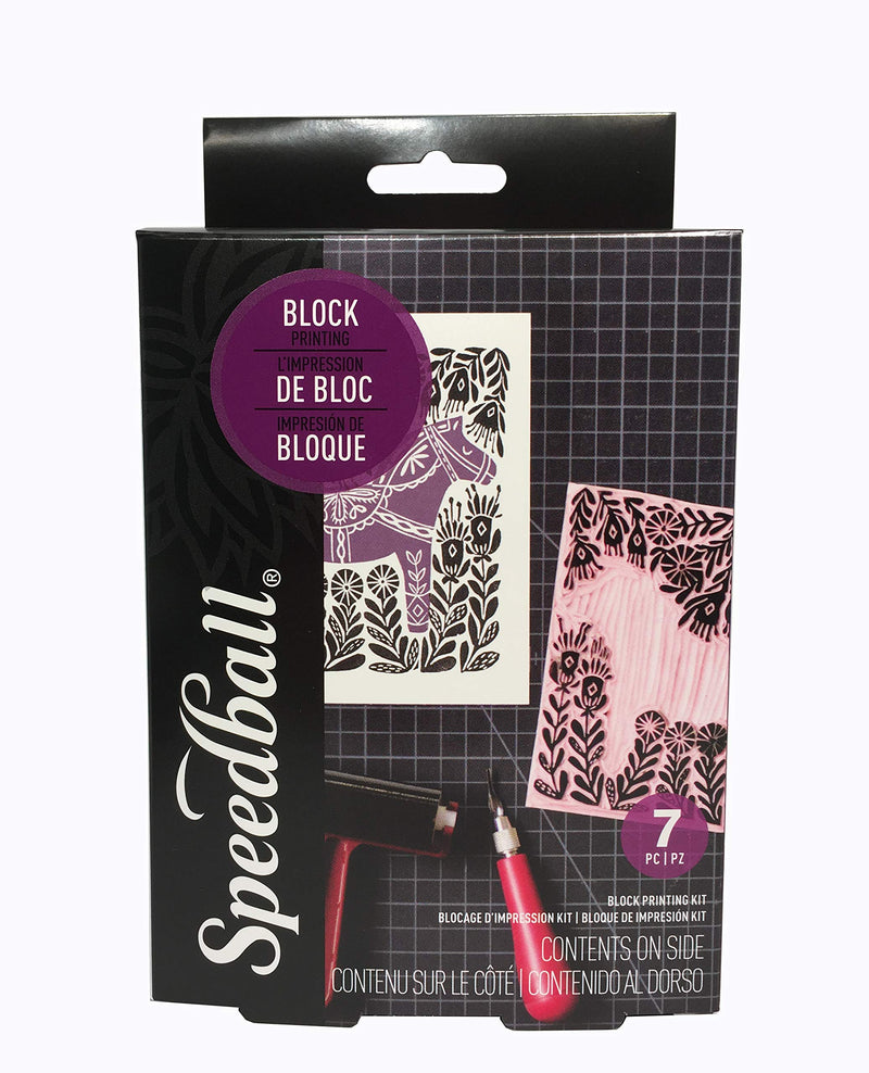 Speedball Super Value Block Printing Starter Kit – Includes Ink, Brayer, Lino Handle and Cutters, Speedy-Carve - NewNest Australia
