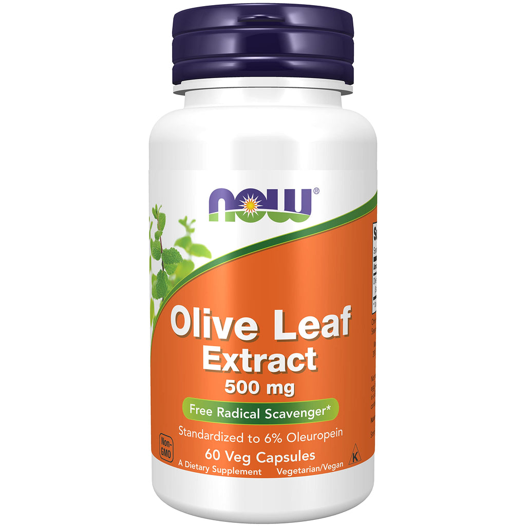 NOW Supplements, Olive Leaf Extract 500 mg, Free Radical Scavenger*, 60 Veg Capsules - NewNest Australia