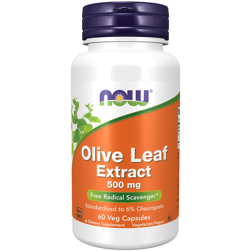 NOW Supplements, Olive Leaf Extract 500 mg, Free Radical Scavenger*, 60 Veg Capsules - NewNest Australia