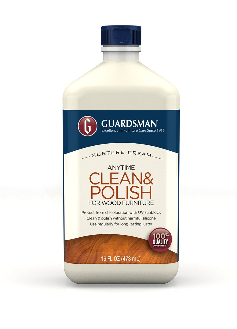 Guardsman 461500 Clean & Polish For Wood Furniture - Cream Polish - Silicone Free, UV Protection - 16 oz, 1 Count - NewNest Australia