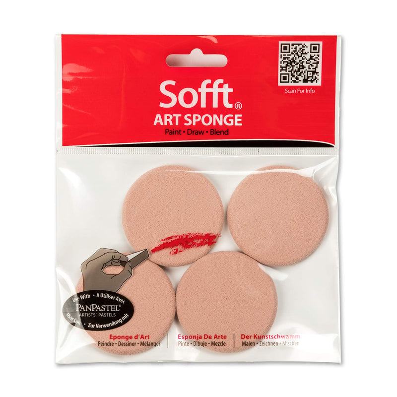 Sofft Tool 61042 Round Sponges pack of 4 for PanPastel Artist Painting Pastels - NewNest Australia