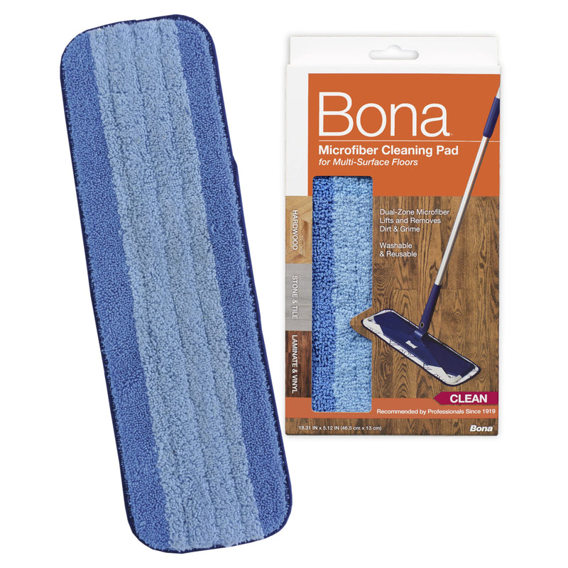 Bona Microfiber Cleaning Pad, for Hardwood and Hard-Surface Floors, fits Bona Family of Mops, 1 Pack - NewNest Australia