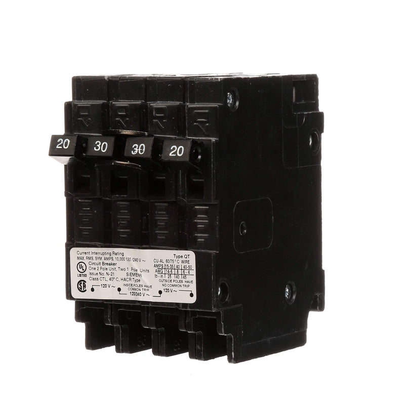 SIEMENS Q22030CT 30 Double Two 20-Amp Single Pole Circuit Breaker, As Shown in The Image - NewNest Australia