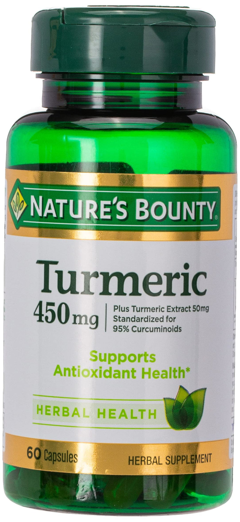 Nature's Bounty Turmeric Curcumin Caps, 60 ct, Green (15417) 450 mg - NewNest Australia