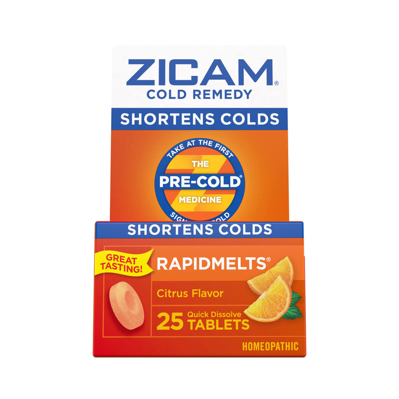 Zicam Cold Remedy Zinc Rapidmelts, Citrus Flavor, 25 Count (Pack of 1) - NewNest Australia