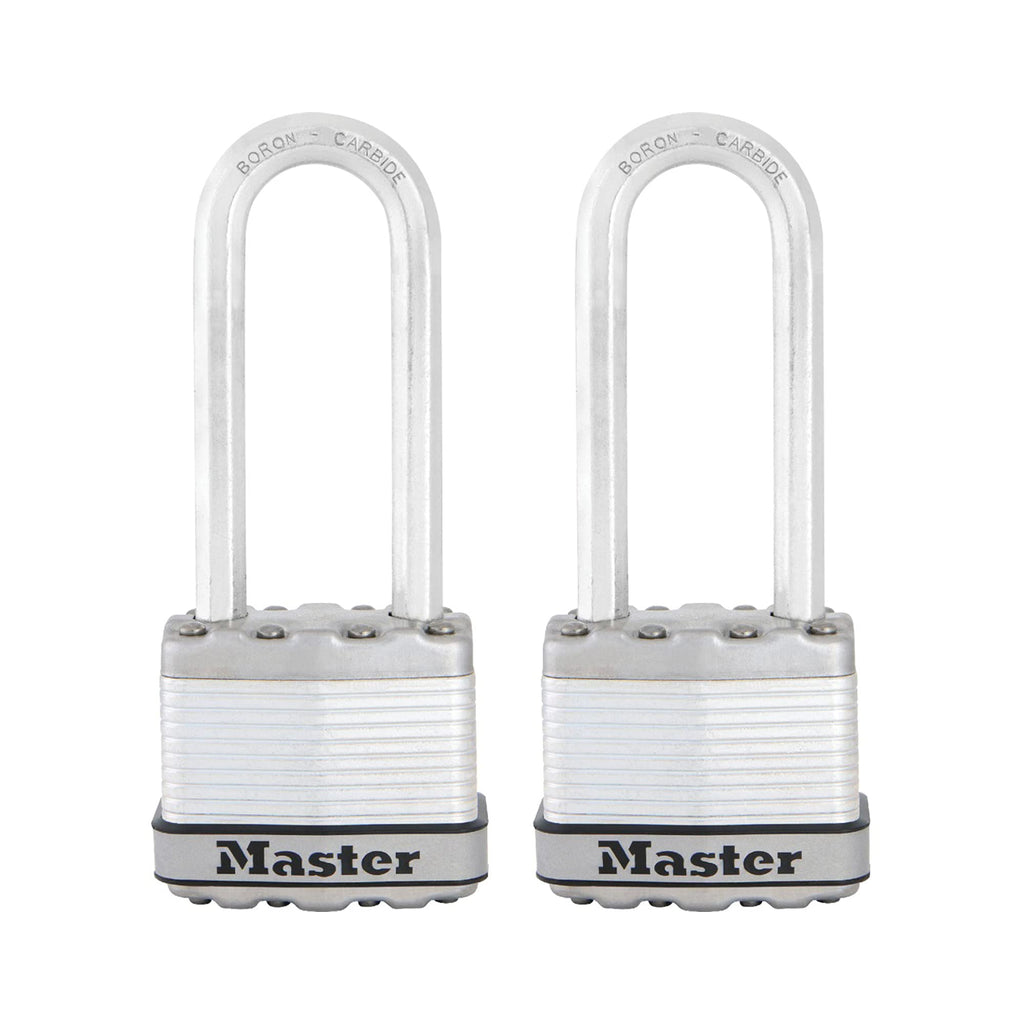 Master Lock M1XTLJ Magnum Heavy Duty Padlock with Key, 2 Pack Keyed-Alike 2-1/2-Inch Shackle 2-Pack - NewNest Australia