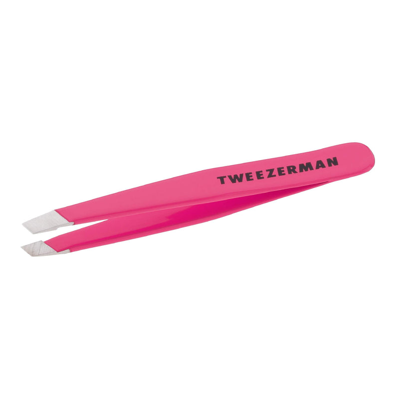 Tweezerman Stainless Steel Mini Slant Tweezer, Neon Pink, 1 Count Flamingo Pink - NewNest Australia