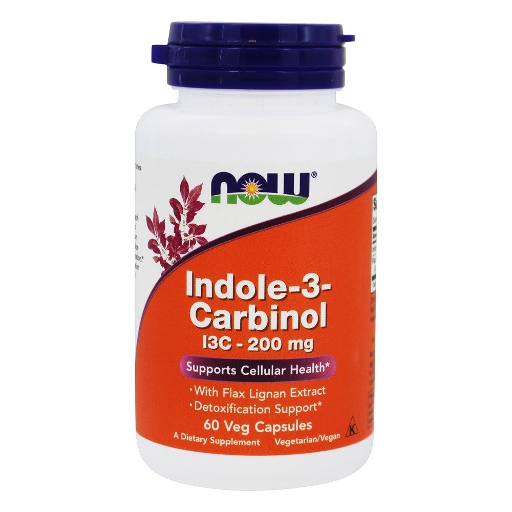 NOW Indole-3-Carbinol (I3C) 200 mg - 60 Veg Capsules - NewNest Australia