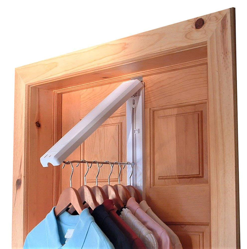 InstaHanger Closet Organizer, The Original Folding Drying Rack, Wall Mount, Includes "Over Door Bracket" For 1 3/8" Thick Doors Only - NewNest Australia