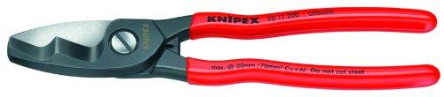 KNIPEX Tools - Cable Shears, Twin Cutting Edge (9511200), 8 inches - NewNest Australia