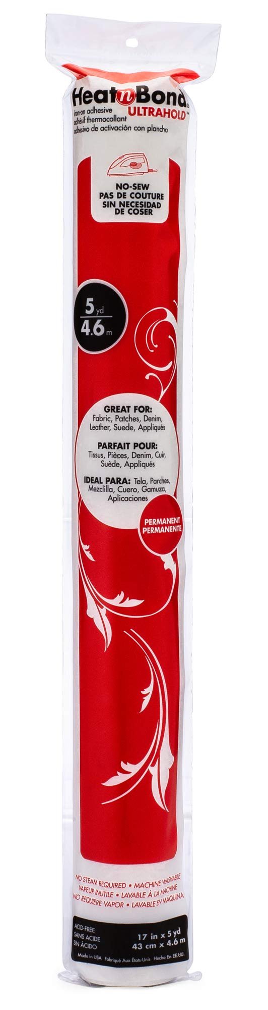 HeatnBond UltraHold Iron-On Adhesive Value Pack, 17 Inches x 5 Yards, White - NewNest Australia