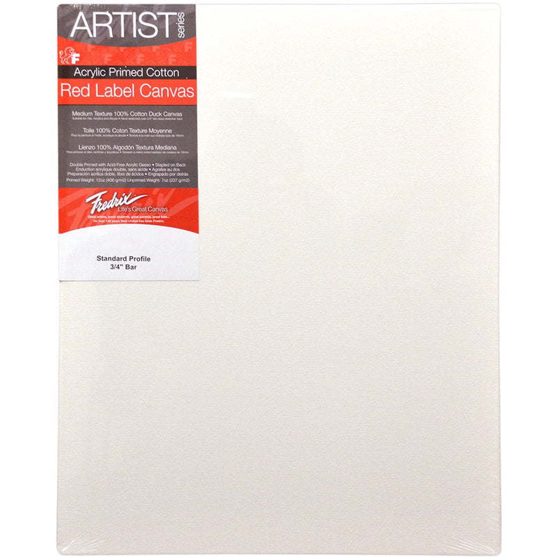 Fredrix 5012 Red Label Stretched Canvas, 8 by 10 Inches Pack of 1 8 x 10 Inches - NewNest Australia