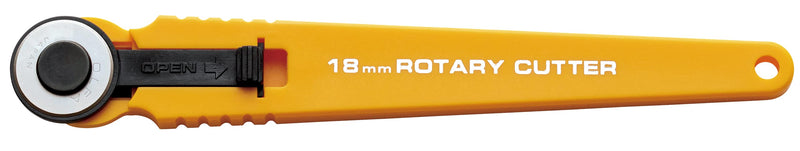 OLFA 18mm Quick-Change Rotary Cutter (RTY-4) - Rotary Fabric Cutter w/Blade Cover for Quilting, Sewing, Crafts, Scrapbooking, Replacement Blade RB18-2 Standart - NewNest Australia