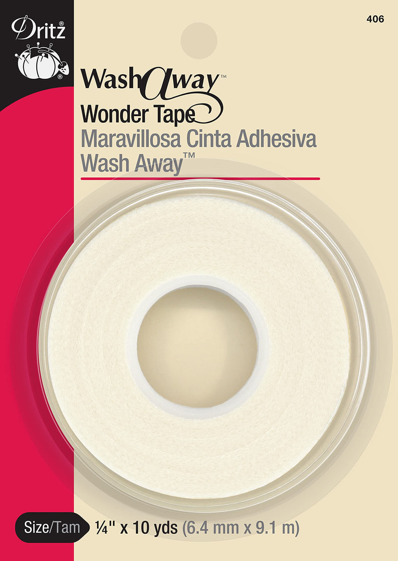 Dritz Wash Away Wonder Tape, 1/4-Inch by 10-Yards, White - NewNest Australia