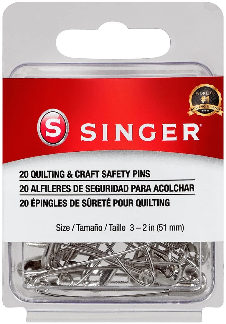SINGER 00206 Quilting and Craft Safety Pins, Size 3, 20-Count 1 - NewNest Australia