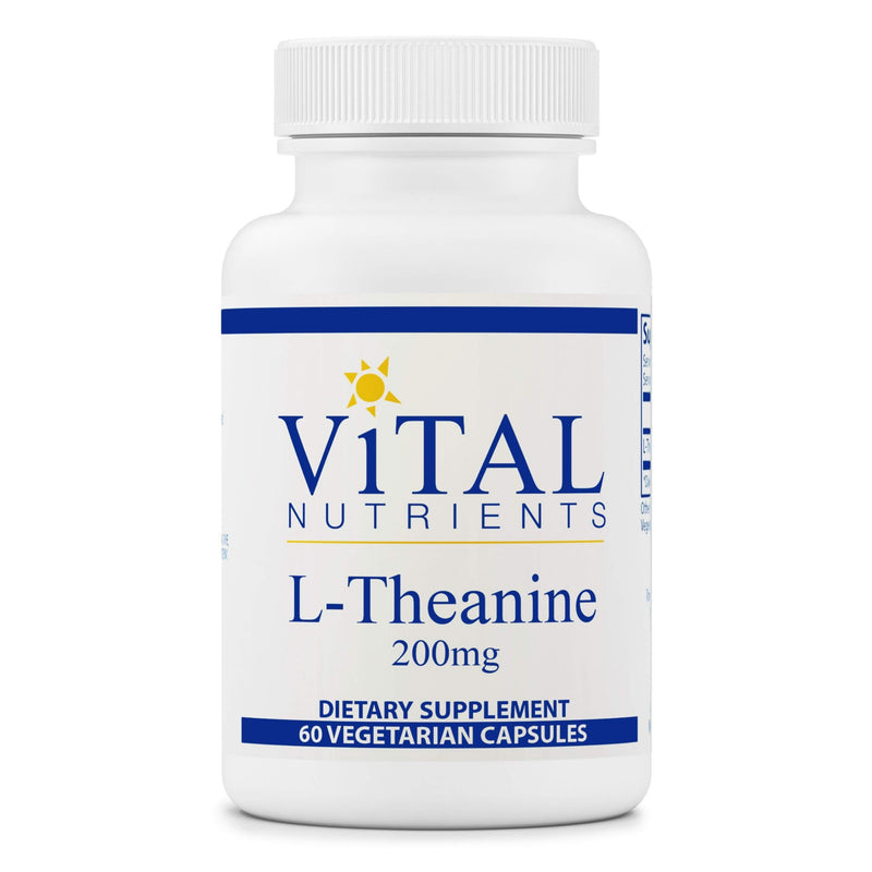 Vital Nutrients - L-Theanine 200 mg - Supports Normal Stress Levels and Cognitive Function - 60 Capsules per Bottle - NewNest Australia