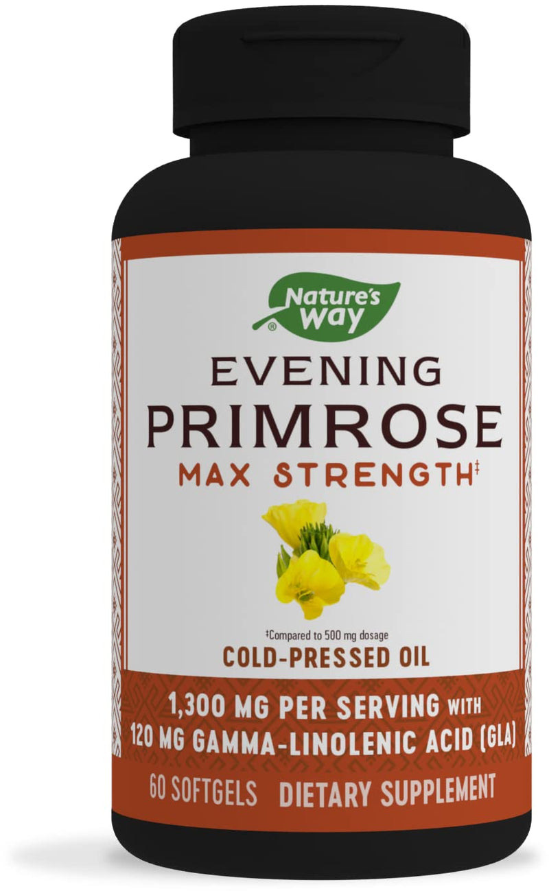 Nature's Way EfaGold® Evening Primrose Max Strength Cold Pressed Oil 1300 mg with 10% GLA, 60 Count 60 Count (Pack of 1) - NewNest Australia