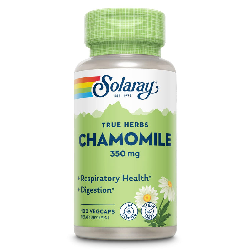 Solaray Chamomile, Soothing Support for Digestion, Respiratory Tract and Relaxation, 100 Servings, 100 VegCaps - NewNest Australia