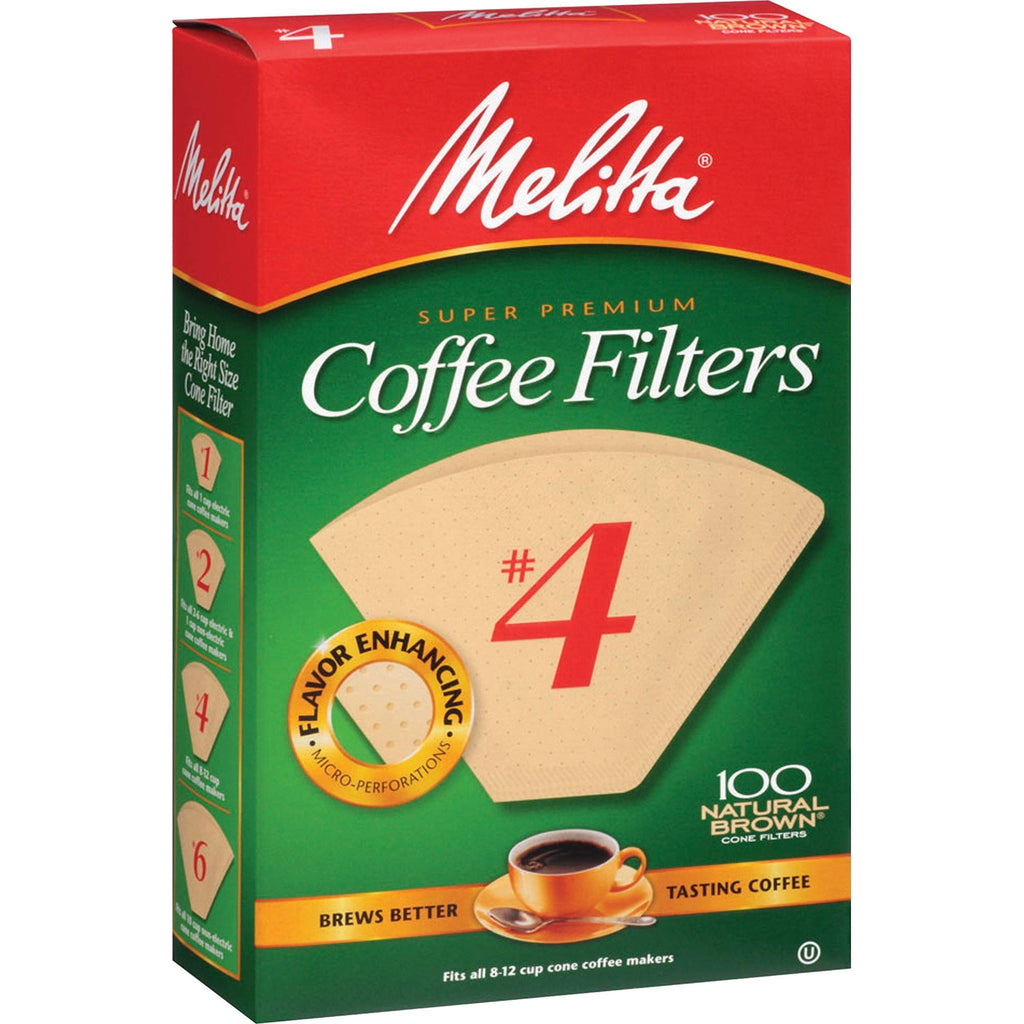 Melitta Super Premium No. 4 Coffee Paper Filter, No. 4 Cone Natural Brown - NewNest Australia