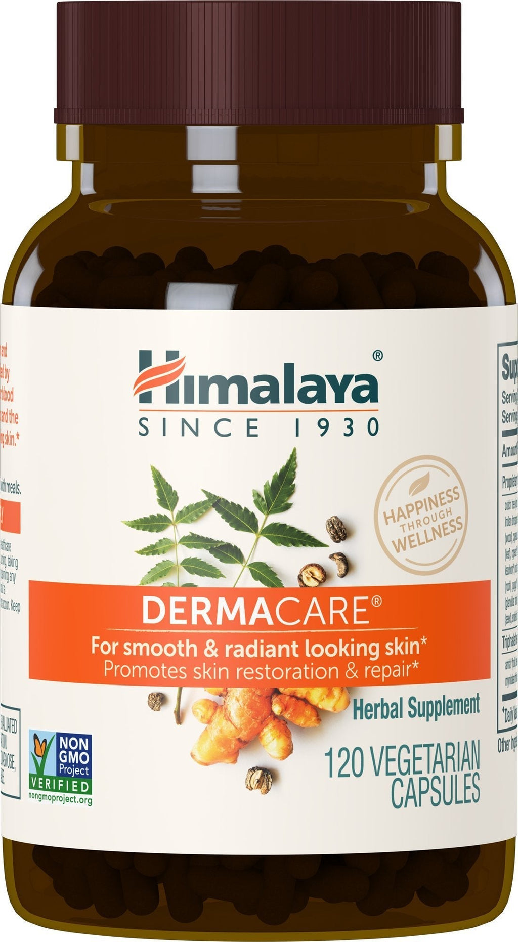 Himalaya DermaCare with Neem for Clear Skin and Mild Acne 560 mg, 120 Capsules, 1 Month Supply 120 Count (Pack of 1) - NewNest Australia