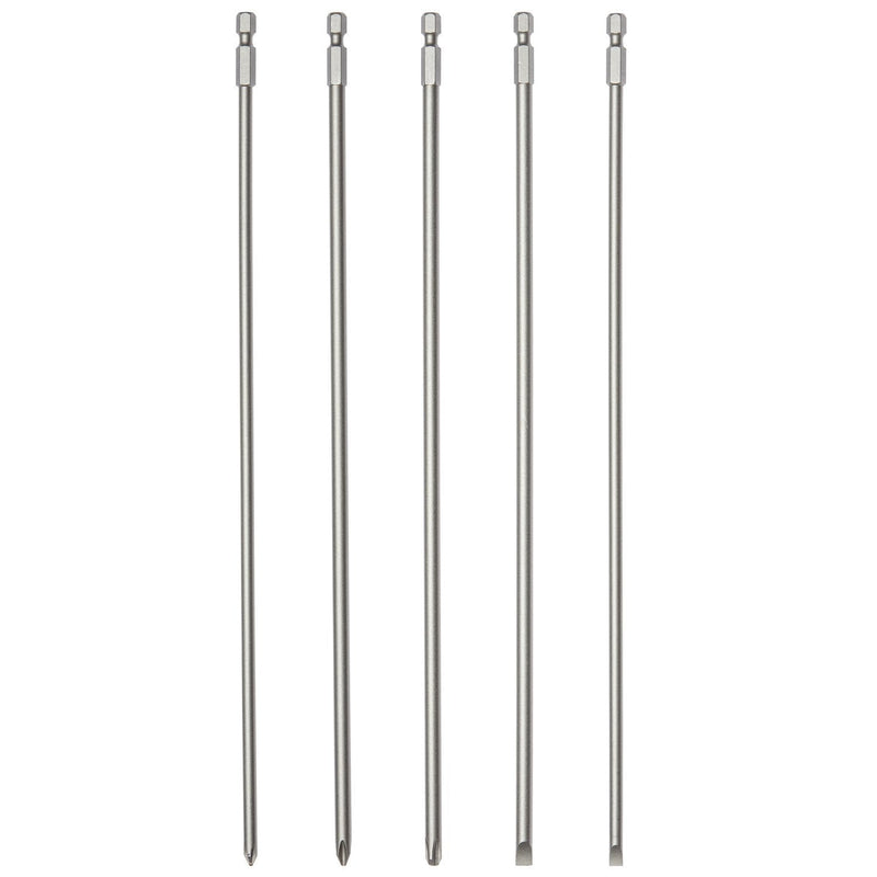 NEIKO 10043A Extra Long Bits | 12” Long Phillips and Flathead Screwdriver Bit | Power Driver Bit Set | 1/4" Shank - NewNest Australia