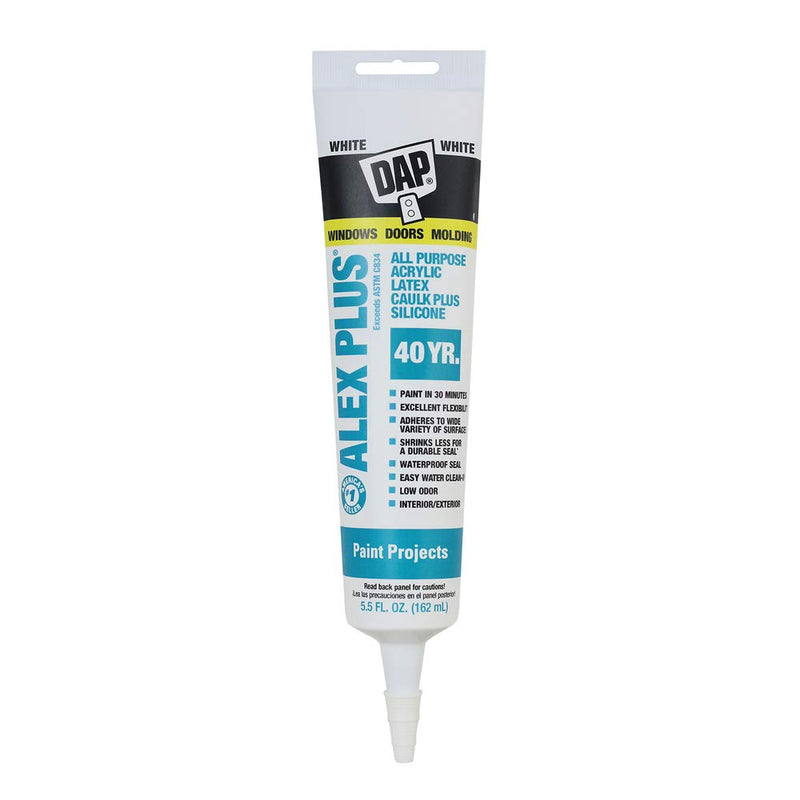 Dap 18128 Alex Plus Acrylic Latex Caulk Plus Silicone 5.5-Ounce - NewNest Australia