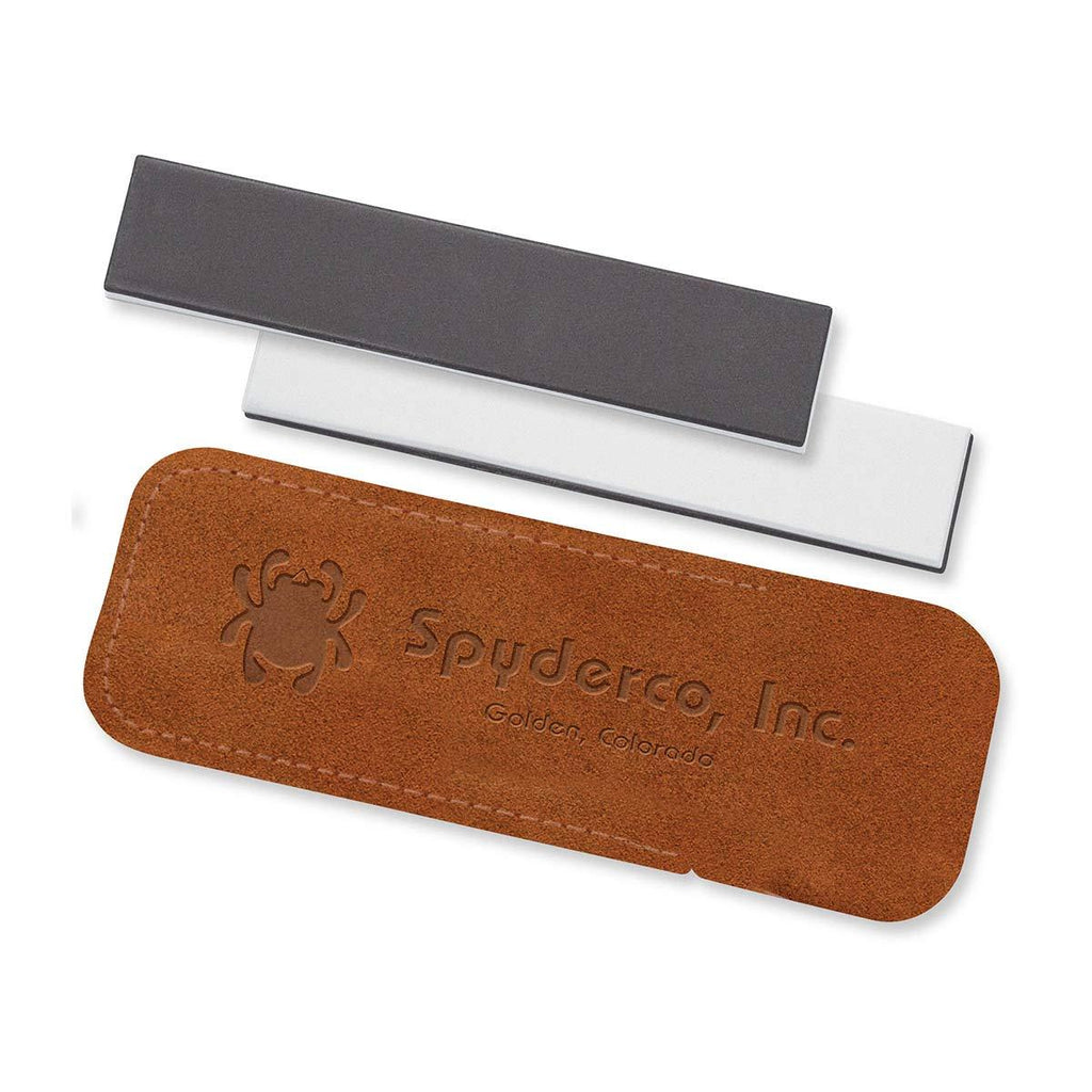 Spyderco 303MF 1" by 5" DoubleStuff Sharpening Stone - Medium & Fine Sided and Includes Protective Case - 303MF Double Stuff - 1" x 5" - NewNest Australia