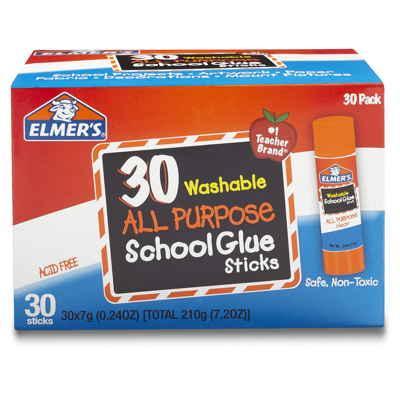 Elmer's All Purpose School Glue Sticks, Washable, 7 Gram, 30 Count - NewNest Australia