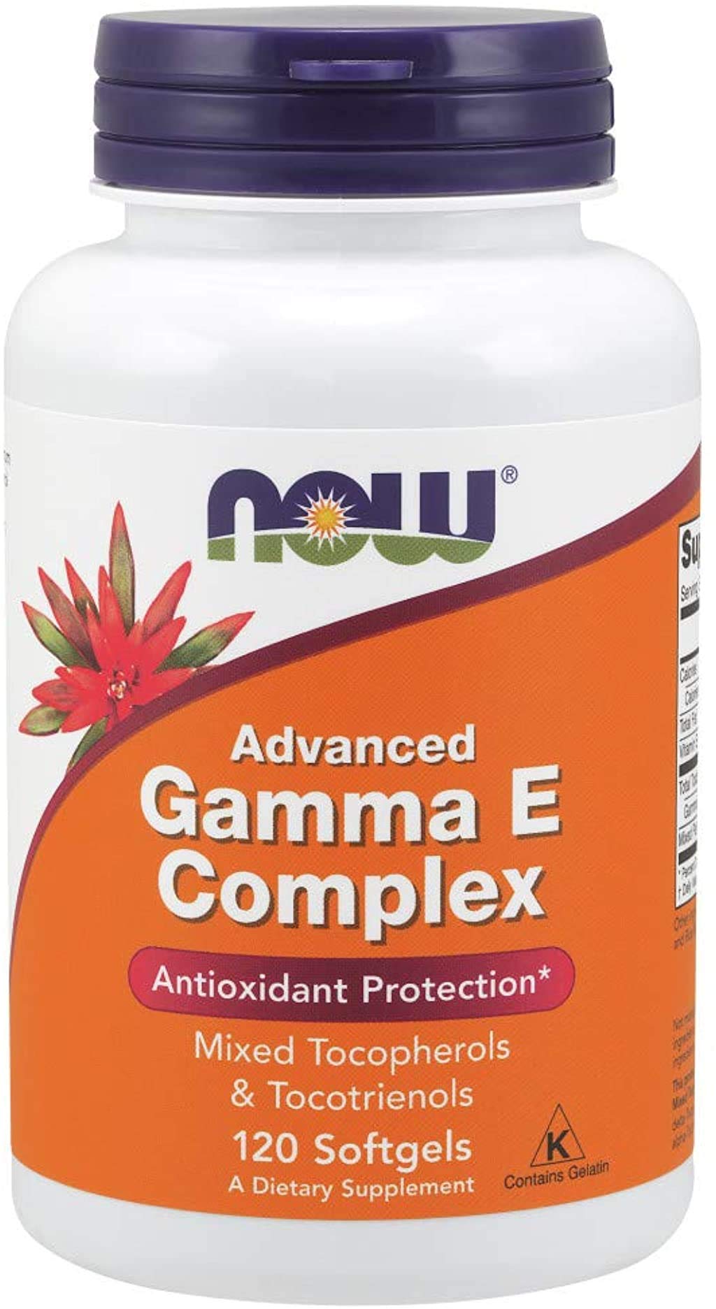 NOW Supplements, Advanced Gamma E Complex, Mixed Tocopherols & Tocotrienols, Antioxidant Protection*, 120 Softgels - NewNest Australia