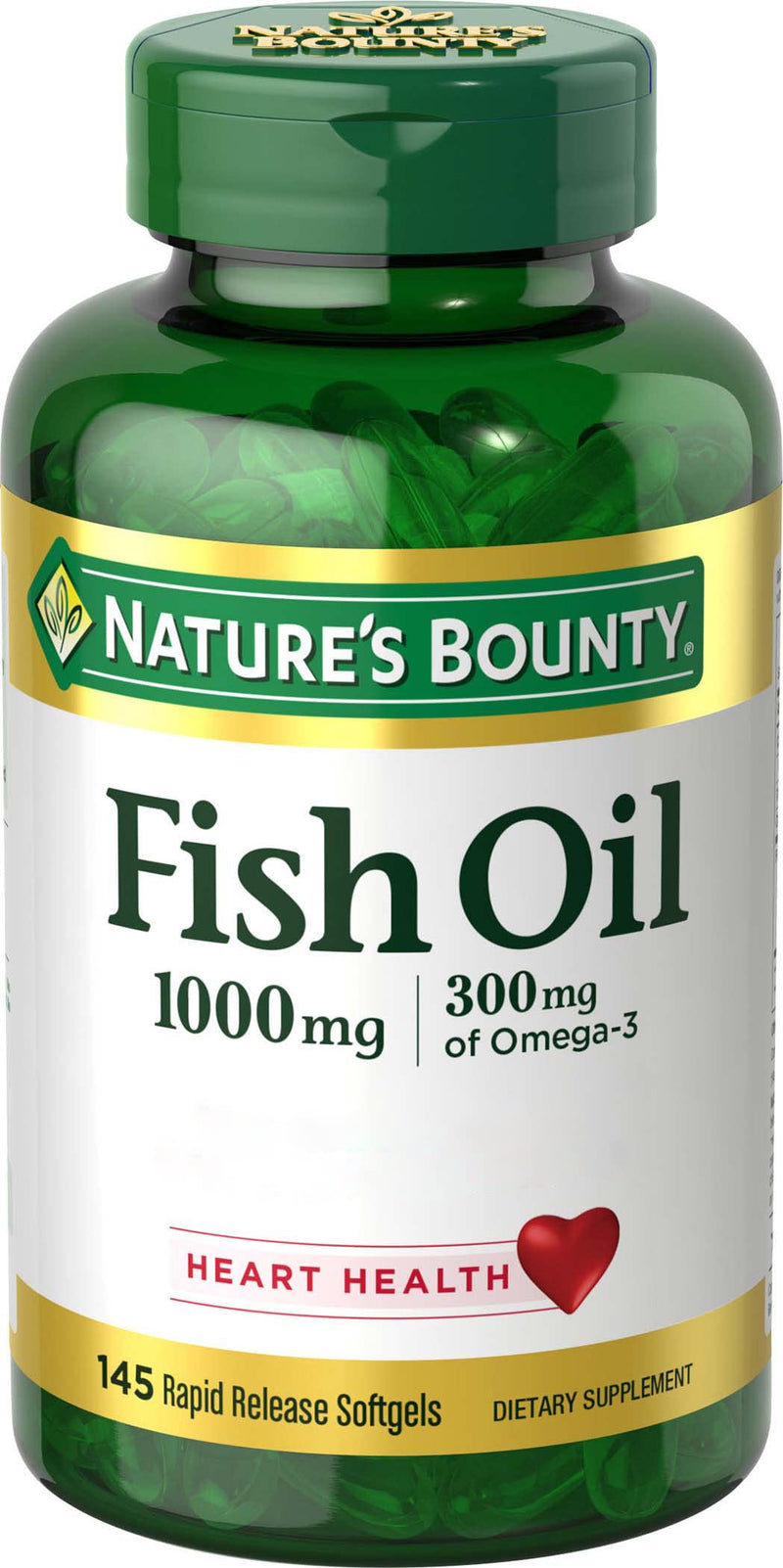 Nature's Bounty Fish Oil, 300 mg of Omega-3, 145 Count - NewNest Australia