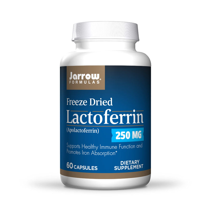 Jarrow Formulas Lactoferrin 250 mg - 60 Capsules - Immune-Supporting Glycoprotein - Support Healthy Immune Function & Iron Absorption - Freeze Dried - 60 Servings - NewNest Australia