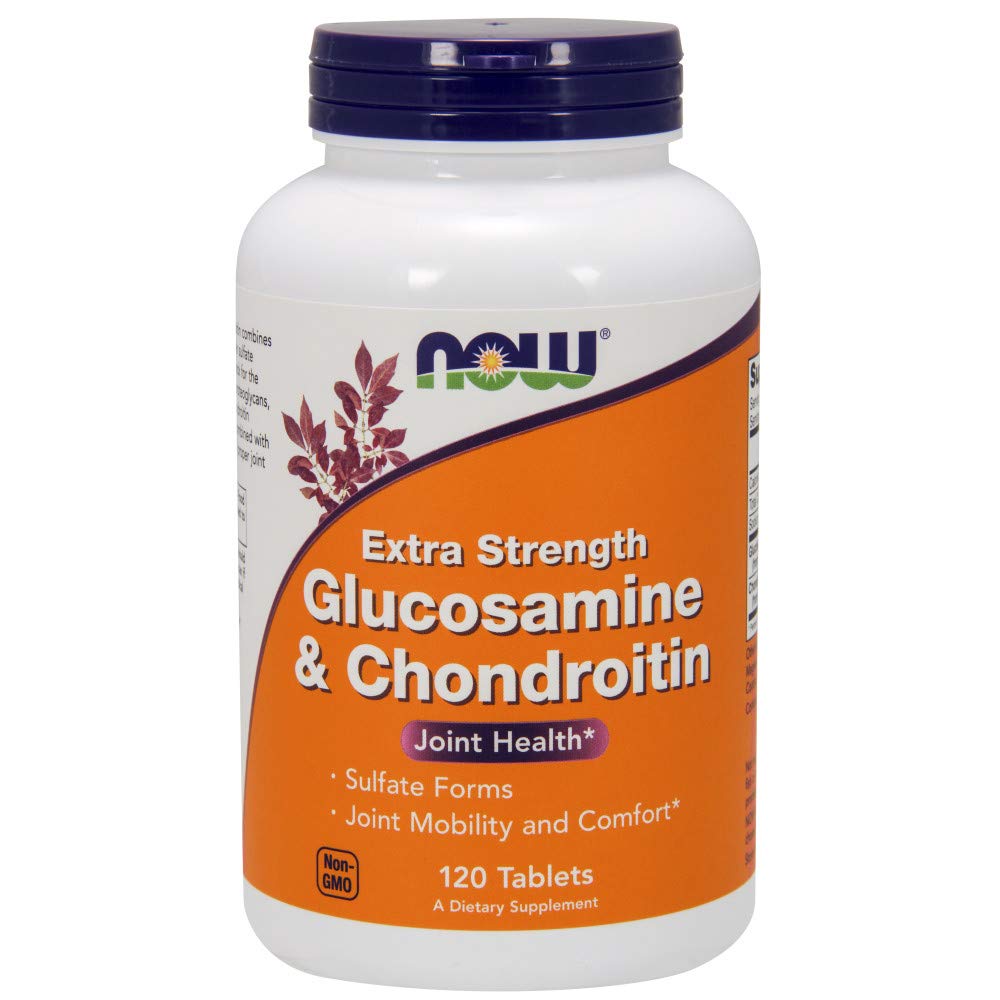 NOW Supplements, Glucosamine & Chondroitin Extra Strength, Sulfate Forms, 120 Tablets - NewNest Australia