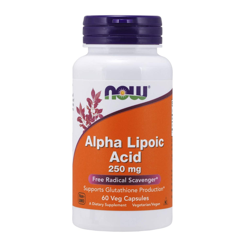 NOW Supplements, Alpha Lipoic Acid 250 mg, Supports Glutathione Production*, Free Radical Scavenger*, 60 Veg Capsules - NewNest Australia