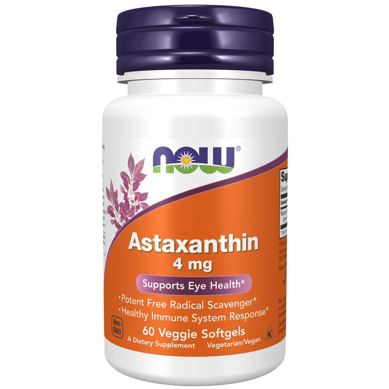 NOW Supplements Astaxanthin 4 mg, features Zanthin, 60 Veg Capsules - NewNest Australia