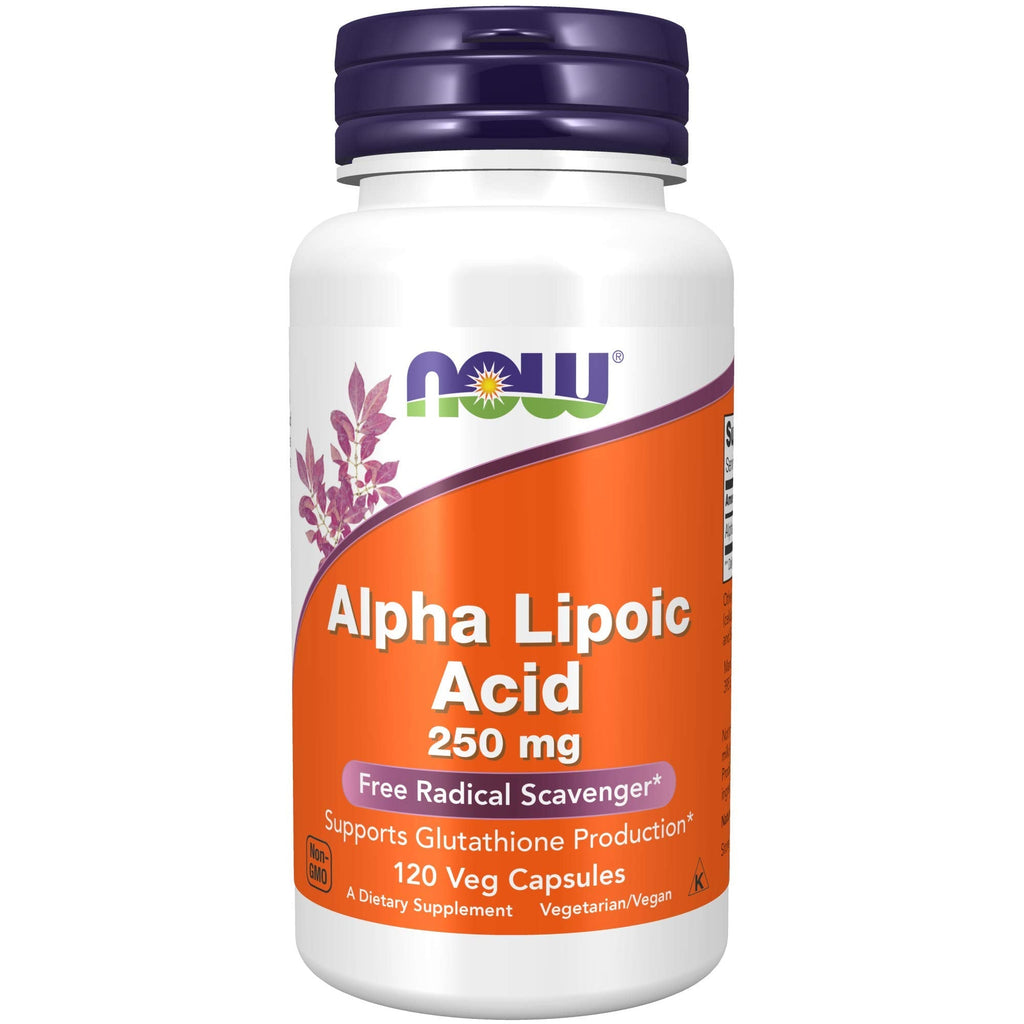 NOW Supplements, Alpha Lipoic Acid 250 mg, Supports Glutathione Production*, Free Radical Scavenger*, 120 Veg Capsules - NewNest Australia