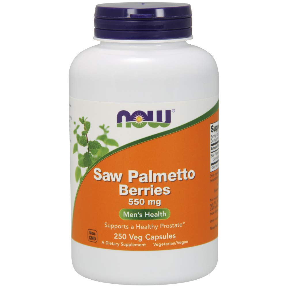 NOW Supplements, Saw Palmetto Berries (Serenoa repens) 550 mg, Men's Health*, 250 Veg Capsules 250 Count (Pack of 1) - NewNest Australia