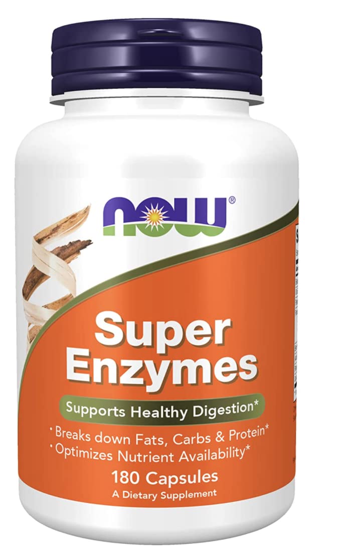 Super Enzymes, Formulated with Bromelain, Ox Bile, Pancreatin and Papain, 180 Capsules 180 Count (Pack of 1) - NewNest Australia