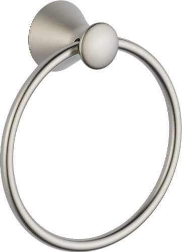 DELTA Lahara Towel Ring, Stainless, Bathroom Accessories, 73846-SS 2.28 x 7.44 x 8.19 Inches Brilliance Stainless Steel - NewNest Australia