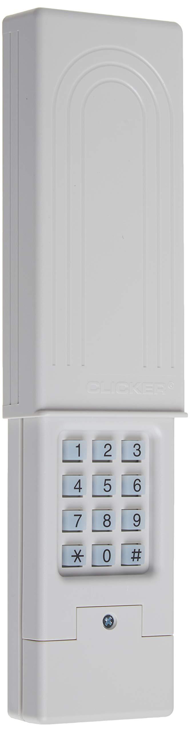 Chamberlain Group Clicker Universal Keyless Entry KLIK2U-P2, Works with Chamberlain, LiftMaster, Craftsman, Genie and More, Security +2.0 Compatible Garage Door Opener Keypad, White - NewNest Australia