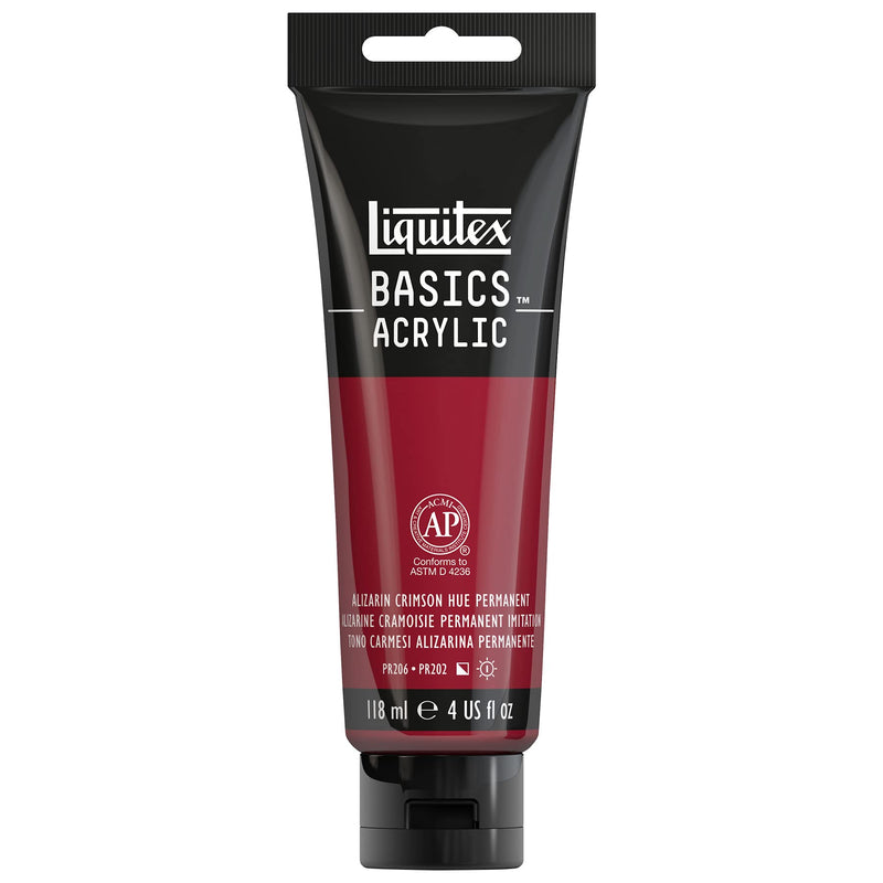 Liquitex 1046116 BASICS Acrylic Paint, 4-oz tube, Alizarin Crimson Hue 4 Fl Oz (Pack of 1) - NewNest Australia