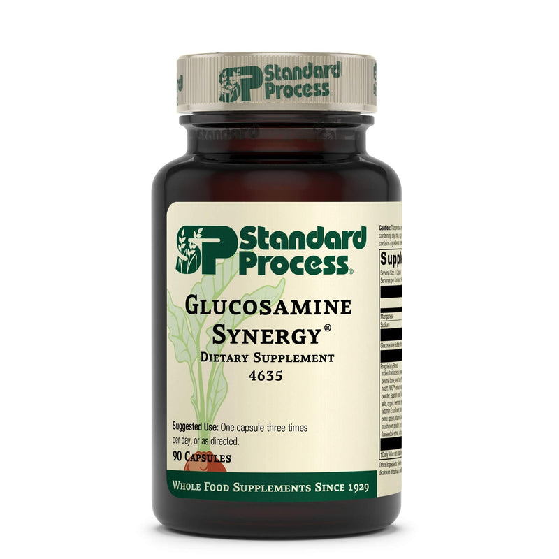 Standard Process Glucosamine Synergy - Whole Food RNA Supplement and Joint Support with Cyanocobalamin, Cholecalciferol, Shiitake, Manganese, Rice Bran, Organic Carrots - 90 Capsules - NewNest Australia