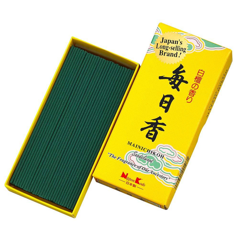 NewNest Australia - Mainichi-Koh Sandalwood Incense 170 Sticks by NIPPON KODO, Japanese Quality Incense, Since 1575 