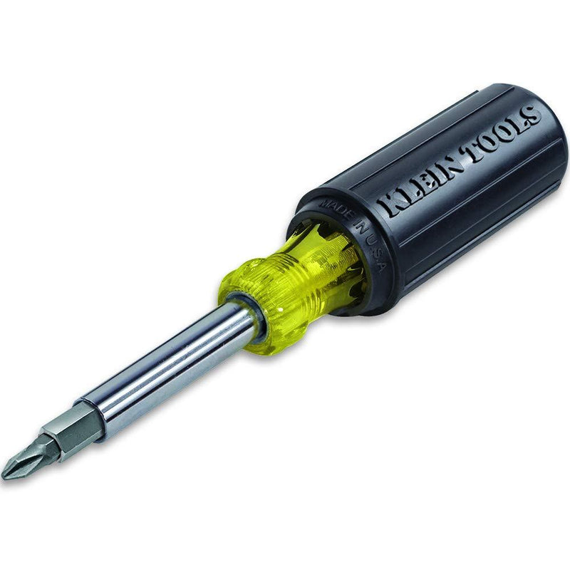 Klein Tools 32500 Multi-Bit Screwdriver/Nut Driver 11-in-1 Multi Tool, 8 Industrial Strength Bits Small - NewNest Australia