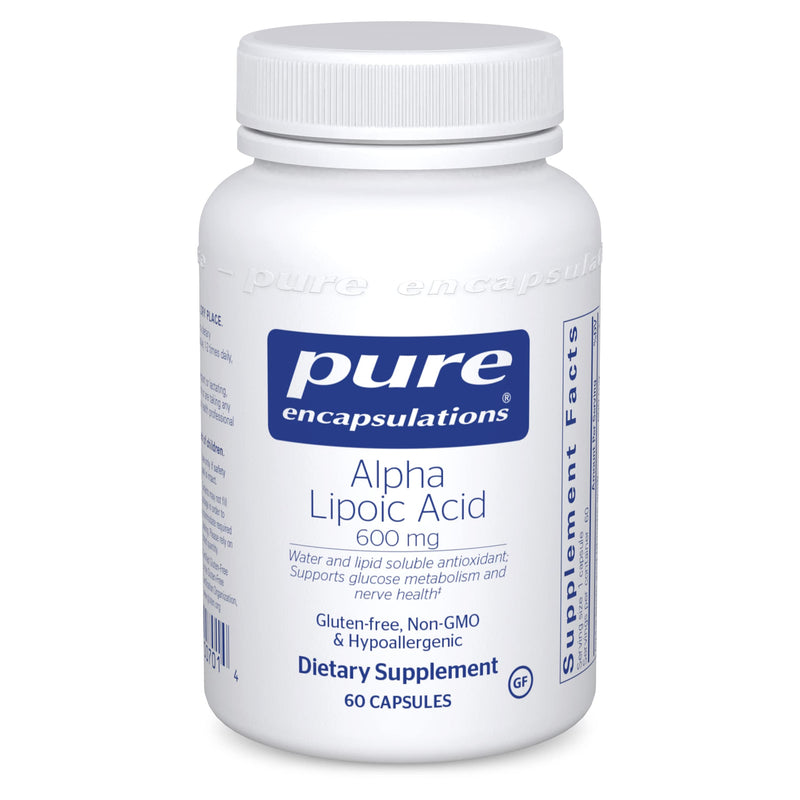 Pure Encapsulations Alpha Lipoic Acid 600 mg | ALA Supplement for Liver Support, Antioxidants, Nerve and Cardiovascular Health, Free Radicals, and Glucose Support* | 60 Capsules 60 Count (Pack of 1) - NewNest Australia