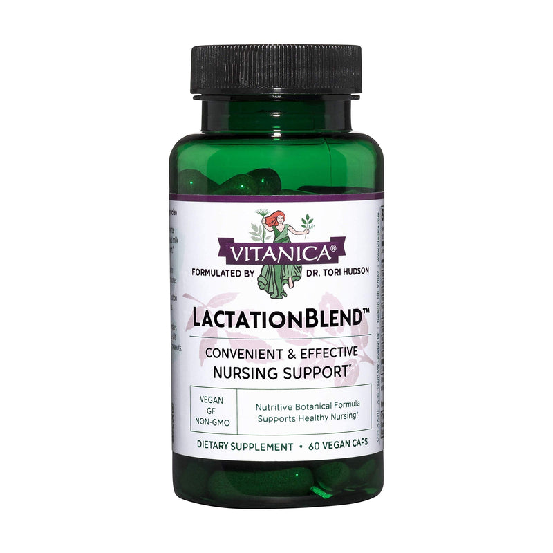 Vitanica LactationBlend, Lactation Supplement for Increased Breast Milk Supply and Flow Organic Breastfeeding Support, with Fennel, Milk Thistle, Fenugreek and More, Non-GMO, Vegan, 60 Capsules - NewNest Australia
