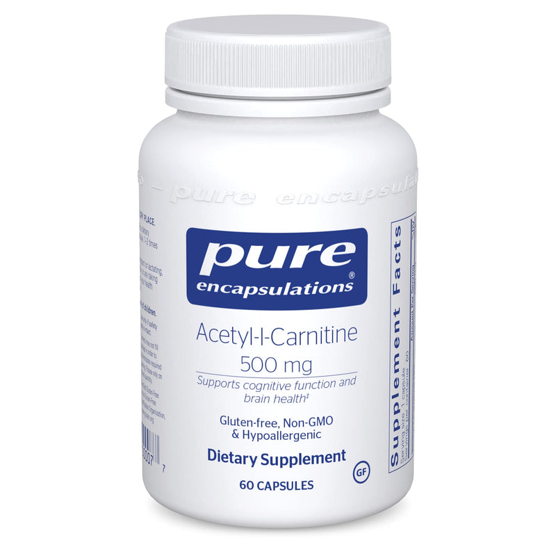 Pure Encapsulations Acetyl-l-Carnitine 500 mg | Memory Supplement for Brain, Focus, and Calmness* | 60 Capsules - NewNest Australia