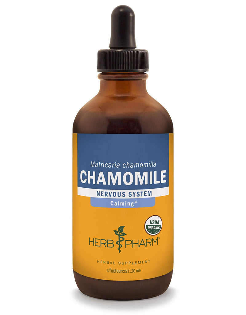 Herb Pharm Certified Organic Chamomile Liquid Extract for Calming Nervous System Support - 4 Ounce - NewNest Australia