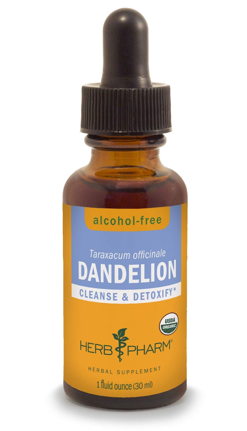 Herb Pharm Certified Organic Dandelion Liquid Extract for Cleansing and Detoxification, Alcohol-Free Glycerite, 1 Ounce 1 Fl Oz (Pack of 1) - NewNest Australia