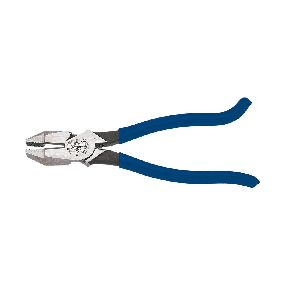 Klein Tools D213-9ST Ironworker Pliers are High Leverage, Twist and Cut Soft Annealed Rebar Tie Wire, 8-Inch High Leverage/Plasitc Dipped Handle - NewNest Australia