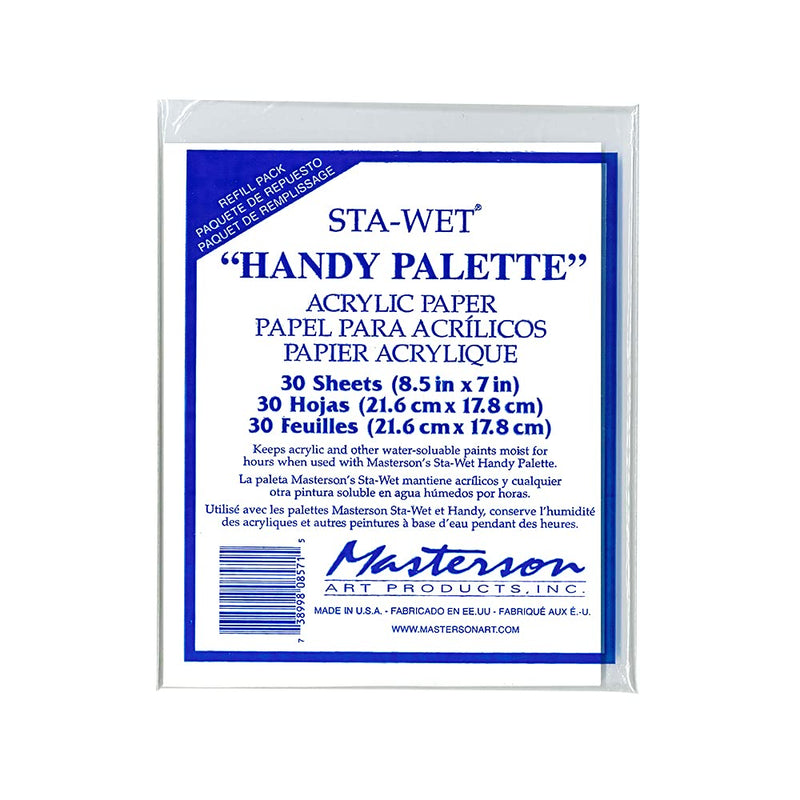 Masterson Handy Palette acrylic paper, White 30 Pack - NewNest Australia